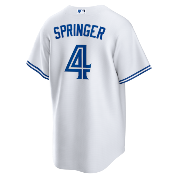 George Springer Toronto Blue Jays Nike 2025 World Series Home Replica Player Jersey - White - Image 3