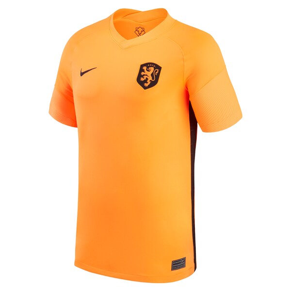 Netherlands Women's National Team Nike Youth 2022/23 Home Replica Blank Jersey - Orange - Image 2