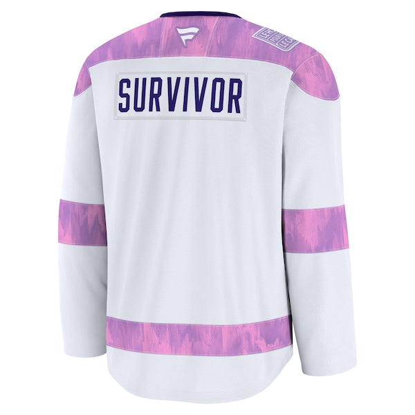 Edmonton Oilers Hockey Fights Cancer Practice Jersey - White - Image 3