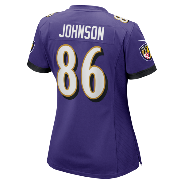 Cornelius Johnson Baltimore Ravens Nike Women's Team Game Jersey - Purple - Image 3