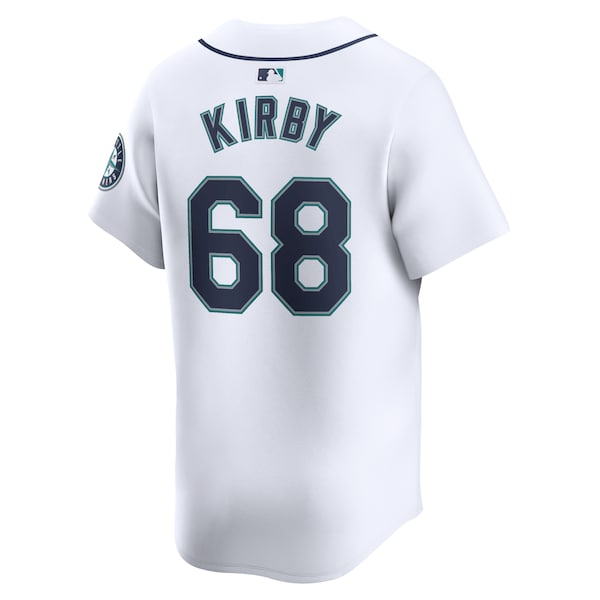 George Kirby Seattle Mariners Nike Home Limited Player Jersey - White - Image 3