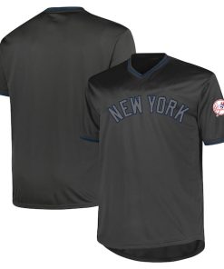 New York Yankees Profile Big & Tall Pop Fashion Jersey - Charcoal