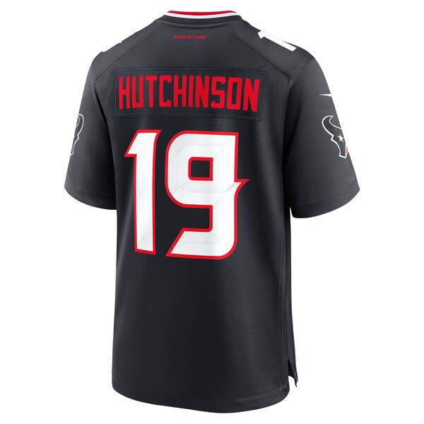 Xavier Hutchinson Houston Texans Nike Team Game Jersey - Navy - Image 3