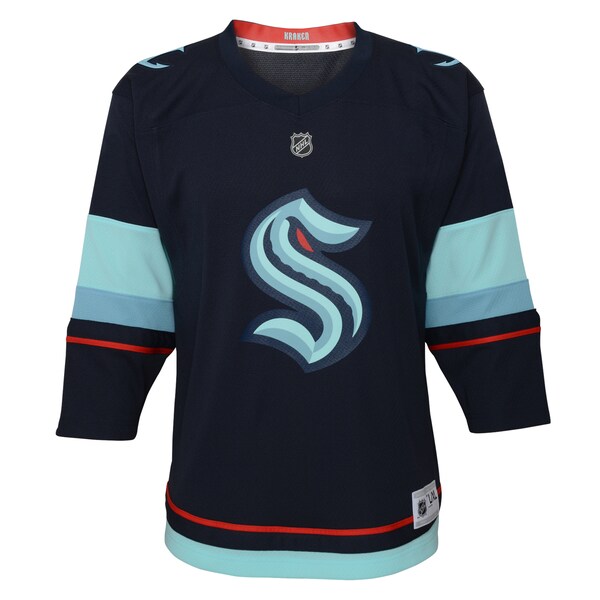 Seattle Kraken Youth Home Replica Jersey - Navy - Image 2