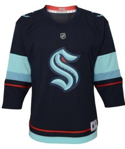 Alternative view of Seattle Kraken Preschool Home Replica Jersey - Navy