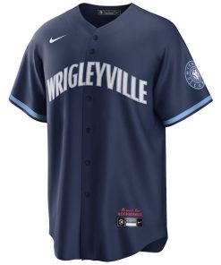 Alternative view of Chicago Cubs Nike City Connect Replica Jersey - Navy