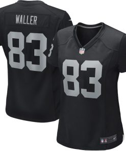 Alternative view of Darren Waller Las Vegas Raiders Nike Women's Player Jersey - Black/White
