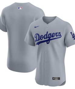 Los Angeles Dodgers Nike Alternate Vapor Premier Elite Patch Jersey - Gray