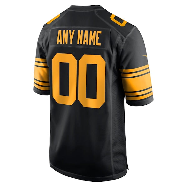 Pittsburgh Steelers Nike Alternate Custom Game Jersey - Black - Image 3