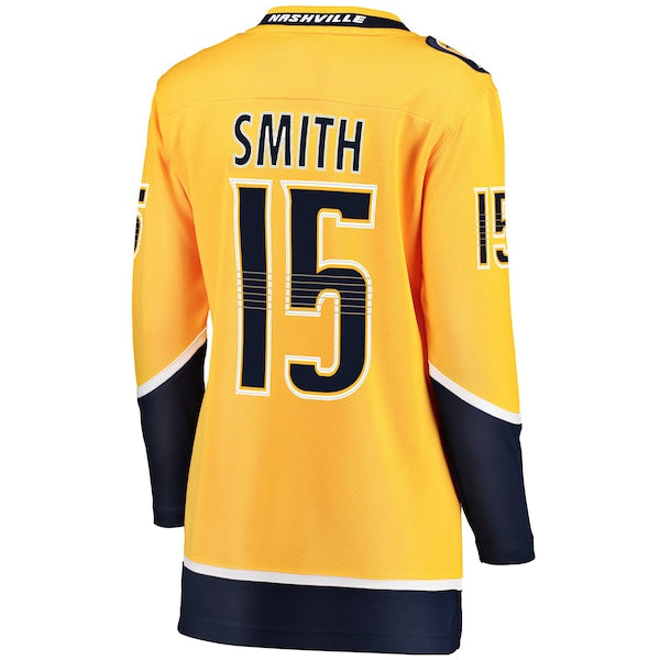 Craig Smith Nashville Predators Women's Breakaway Player Jersey - Gold - Image 3