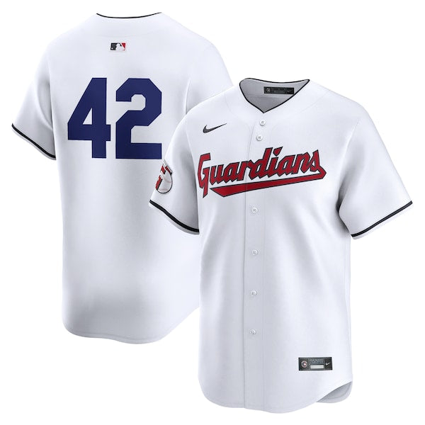 Cleveland Guardians Nike 2024 Jackie Robinson Day Home Limited Jersey?ยจC White