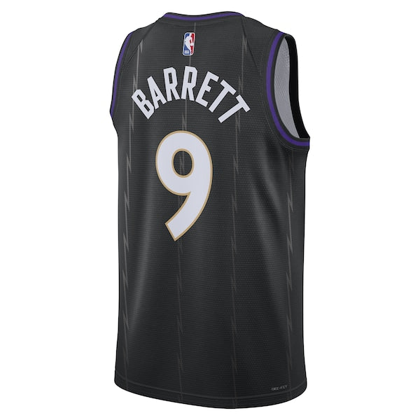 RJ Barrett Toronto Raptors Nike Unisex 2024/25 Swingman Player Jersey - City Edition - Black - Image 3
