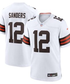 Shedeur Sanders Cleveland Browns Nike 2025 NFL Draft Game Jersey - White/Brown