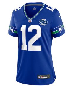 Alternative view of 12 Fan Seattle Seahawks Nike Women's Alternate 2 50th Season Game Jersey - Royal