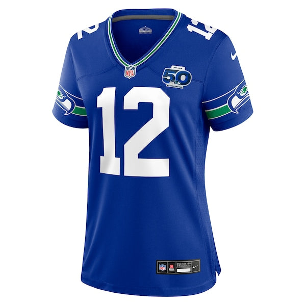 12 Fan Seattle Seahawks Nike Women's Alternate 2 50th Season Game Jersey - Royal - Image 2