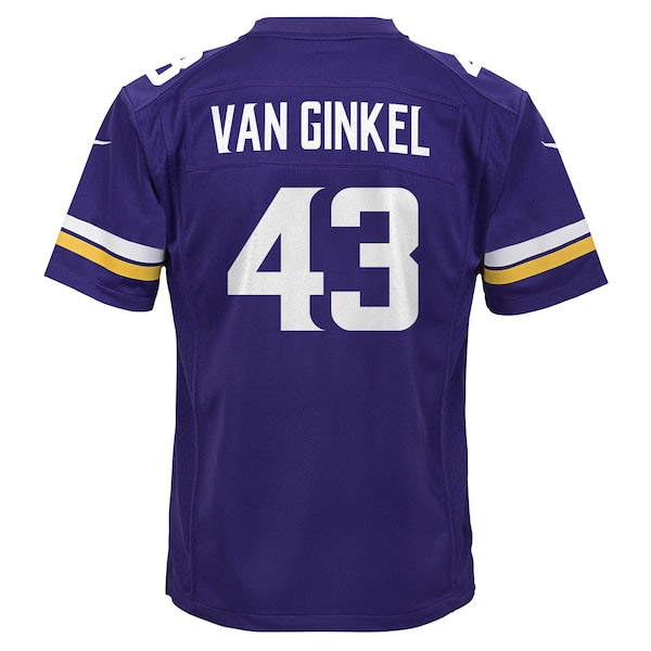 Andrew Van Ginkel Minnesota Vikings Nike Youth Youth - Purple - Image 3