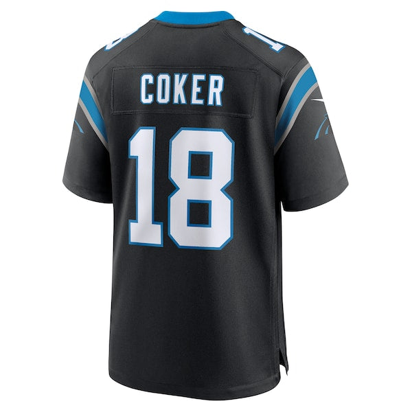 Jalen Coker Carolina Panthers Nike Team Game Jersey - Black - Image 3