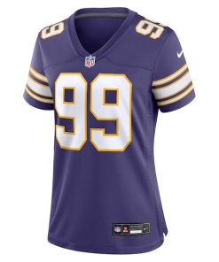 Alternative view of Danielle Hunter Minnesota Vikings Nike Women's Classic Player Game Jersey - Purple