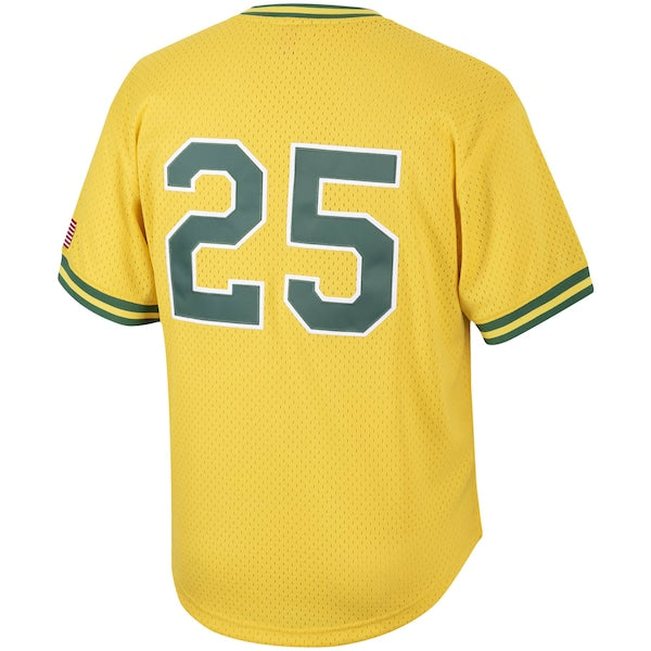 Mark McGwire Oakland Athletics Cooperstown Collection Mesh Batting Practice Jersey - Gold - Image 3