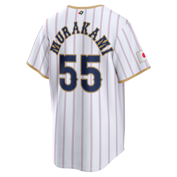 Munetaka Murakami Japan Baseball Nike 2026 World Baseball Classic Home Stadium Jersey - White/Navy - Image 4