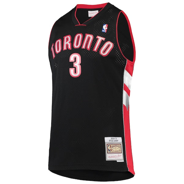 Kyle Lowry Toronto Raptors 2001/02 Hardwood Classics Swingman Jersey - Black - Image 2