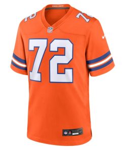 Alternative view of Garrett Bolles Denver Broncos Nike Mile High Collection 1977 Throwback Player Game Jersey - Orange
