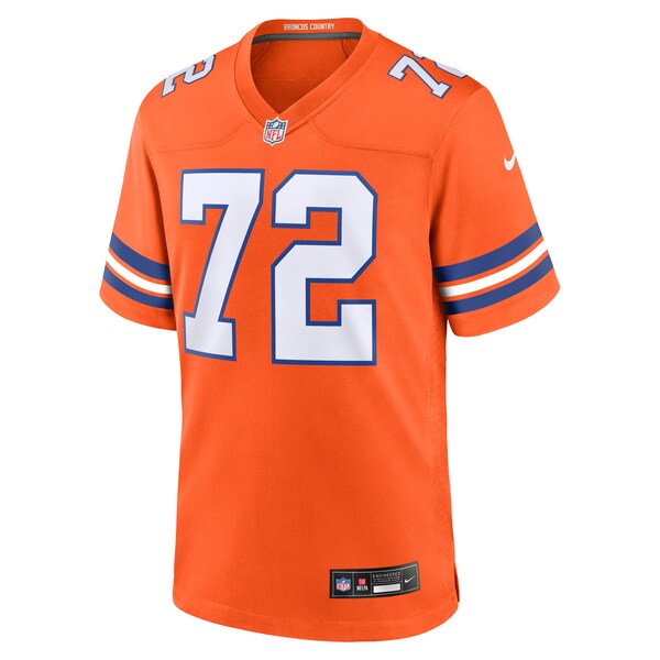 Garrett Bolles Denver Broncos Nike Mile High Collection 1977 Throwback Player Game Jersey - Orange - Image 2