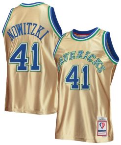 Dirk Nowitzki Dallas Mavericks 75th Anniversary 1998/99 Hardwood Classics Swingman Jersey - Gold