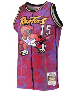 Alternative view of Vince Carter Toronto Raptors Hardwood Classics 1998/99 Lunar New Year Swingman Jersey - Purple