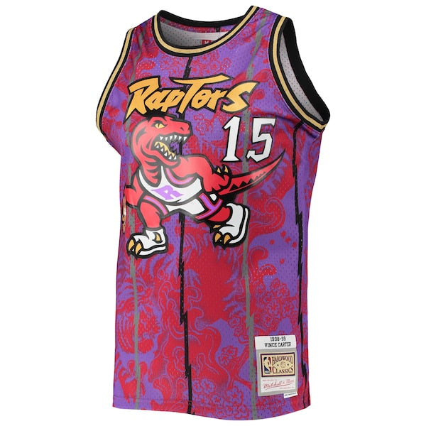 Vince Carter Toronto Raptors Hardwood Classics 1998/99 Lunar New Year Swingman Jersey - Purple - Image 2