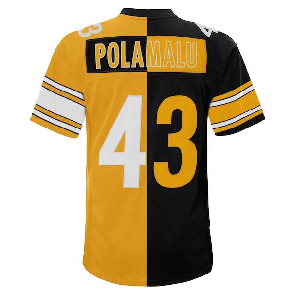 Troy Polamalu Pittsburgh Steelers Youth Split Legacy Jersey - Black/Gold - Image 3