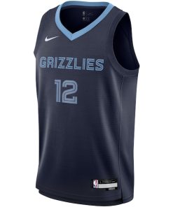 Alternative view of Ja Morant Memphis Grizzlies Nike Youth Swingman Jersey - Icon Edition - Navy