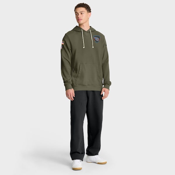 Tennessee Titans Nike 2025 Salute to Service Sideline Standard Issue Dri-FIT Hoodie - Olive - Image 3