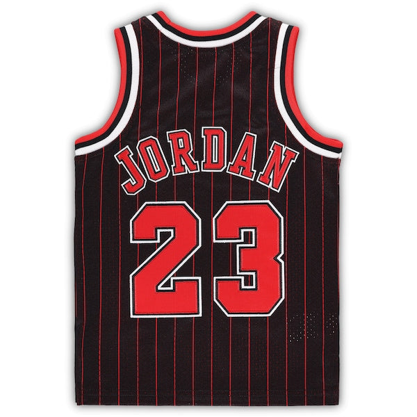 Michael Jordan Chicago Bulls Toddler 1996/97 Hardwood Classics Authentic Jersey - Black/Red/White - Image 4