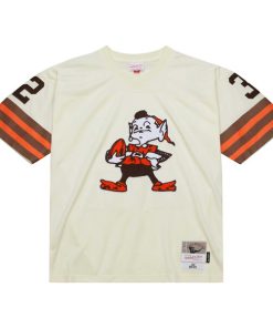 Alternative view of Jim Brown Cleveland Browns Chainstitch Legacy Jersey - Cream