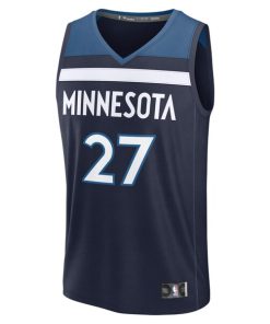 Alternative view of Rudy Gobert Minnesota Timberwolves  Fast Break Replica Player Jersey - Icon Edition - Navy
