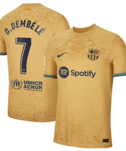 Ousmane Dembele Barcelona Nike 2022/23 Away Authentic Player Jersey - Gold