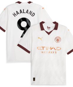 Erling Haaland Manchester City Puma 2023/24 Away Replica Jersey - White