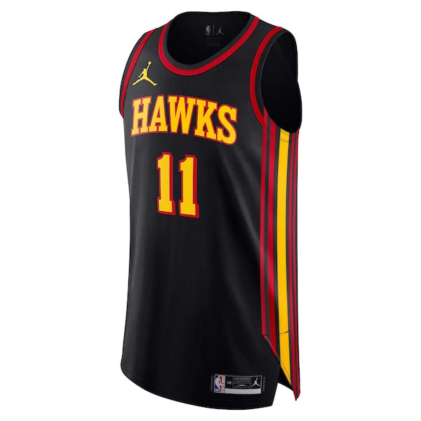Trae Young Atlanta Hawks Jordan Brand Authentic Player Jersey - Statement Edition - Black - Image 2