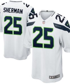 Men's Seattle Seahawks Richard Sherman Nike White Limited Jersey