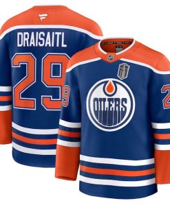 Leon Draisaitl Edmonton Oilers  2025 Stanley Cup Final Home Premium Jersey - Royal