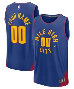 Denver Nuggets  Youth Fast Break Custom Replica Jersey - Blue  - Statement Edition/Navy