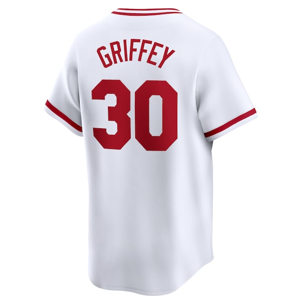 Ken Griffey Cincinnati Reds Nike Throwback Cooperstown Limited Jersey - White - Image 3