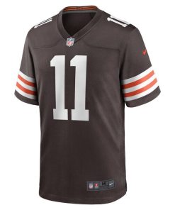 Alternative view of James Proche II Cleveland Browns Nike Game Jersey - Brown