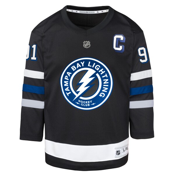 Steven Stamkos Tampa Bay Lightning Youth Alternate Replica Player Jersey - Black - Image 2