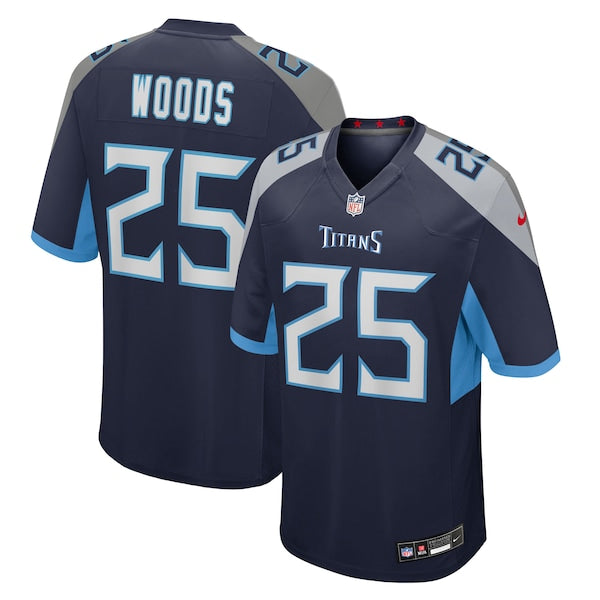 Xavier Woods Tennessee Titans Nike Team Game Jersey - Navy