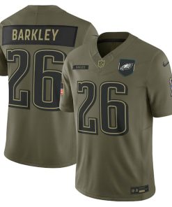 Saquon Barkley Philadelphia Eagles Nike 2025 Salute to Service Limited Jersey - Olive