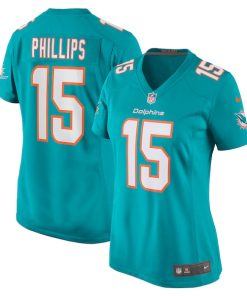 Jaelan Phillips Miami Dolphins Nike Women's Game Player Jersey - Aqua