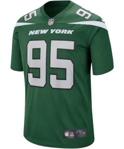 Alternative view of Quinnen Williams New York Jets Nike Game Jersey - Gotham Green
