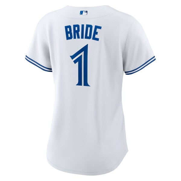 Toronto Blue Jays Nike Women's #1 Bride Home Replica Jersey - White - Image 3